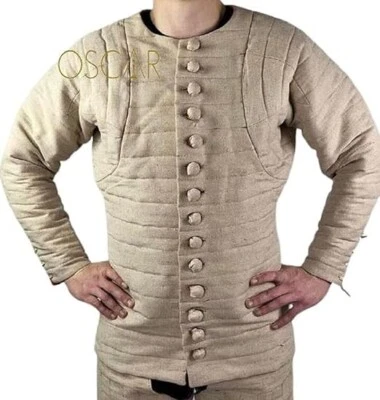 Disfraz Medieval Gambesón Grueso Acolchado Gambesón Para Regalo Día del Padre Foto 1 de 4
