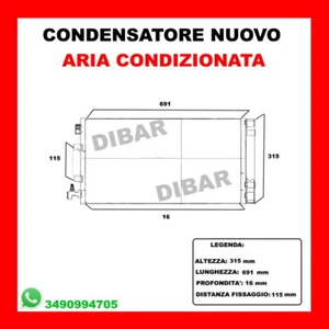 CONDENSATORE AC NUOVO RENAULT MEGANE III 1.5 DCI DAL 2009 KW81 CV110 K9K839 90 - Imagen 1 de 2