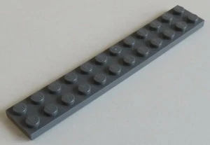 LEGO - Platte / Plate 2 x 12 (4 Stück), dunkel blaugrau # 2445 - Bild 1 von 1