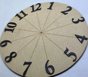 Clock numbers styled -25mm clock numerals - textured black DIY - Picture 1 of 2