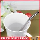 Stainless Steel Drinking Straw Cafe Reusable Sucker Spoon Filter Supply (Silver)