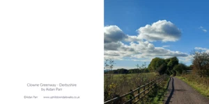 Greeting Card - Clowne Greenway, #Derbyshire - blank inside 6" x 6" - Picture 1 of 3