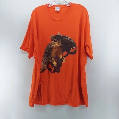 Port Authority Camisa Hombre Talla 2XL Naranja Squirl Tocando la Guitarra 100% Algodón Foto 1 de 4