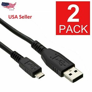 2 Pack PlayStation 4 Controller USB Charge Cable KMD New (PS4 Charger Cord)