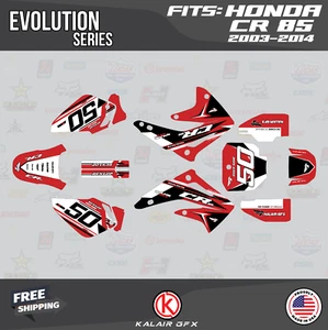 Kit de gráficos para Honda CR85 (2003-2014) serie Evo - rojo - Imagen 1 de 6
