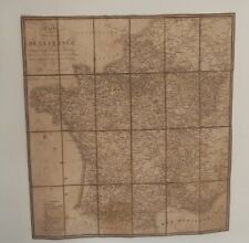 Antica Carta Geografica Itineraire de la France Simencourt seconda edizione 1843