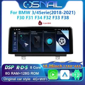 10.25" Android12 CarPlay GPS for BMW3/4Series F30-F36 2018-2021 Multimedia Radio - Picture 1 of 30