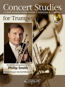 Concert Studies Trumpet Etudes Intermediate Sheet Music Play-Along Book CD - Picture 1 of 1