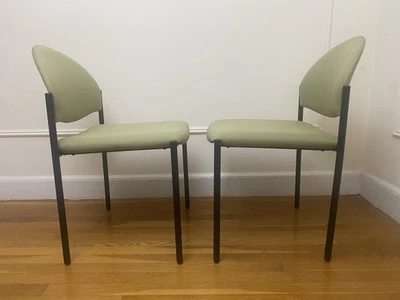 Pair of Kimball Green Side Chairs Made in USA - Image 1 of 4