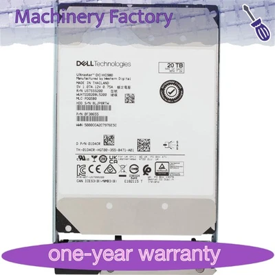 Dell 1D4CR 01D4CR 20TB 7.2K 12Gbps NL SAS 3.5'' Hard Drive HDD 14/15/16G KIT - Image 1 of 4