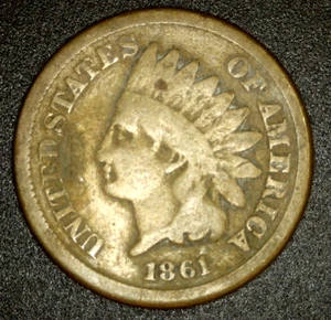 1861 INDIAN CENT Penny BETTER DATE - Free Shipping - Picture 1 of 2