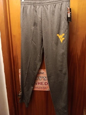 West Virginia University Men’s Large Joggers Pants Sweatpants NWT Gray. - Image 1 of 4