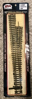 Atlas 284 HO Nickel Silver #6 RH Switch Atlas Custom-Line Mark 3 Turnout - Image 1 of 4