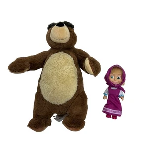 Juego de juguetes de peluche Masha y el oso muñeca de 5" de 10" juguetes de peluche Simba  - Imagen 1 de 5