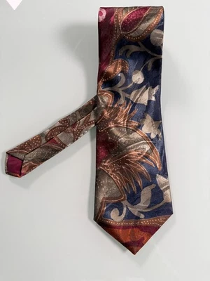 Pierre Balmain Neck Tie Size Extra Long Paisley Floral Motif Woven Silk - Image 1 of 4