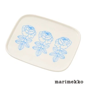 marimekko Plate Square Vihkiruusu Small Japan Exclusive Rose - Picture 1 of 4