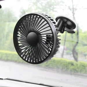 12V 24V Universal USB Car Single Head Fan Suction Cup for Seat Back Dashboard - Picture 1 of 8
