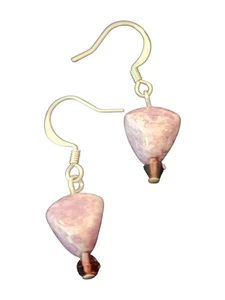 Handmade Glass & Crystal Earrings, Simple Assorted Colors - Purples - Picture 1 of 18