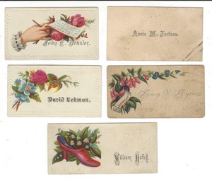 Collezione di 5 - Carte Vittoriane XIX secolo - Foto 1 di 12
