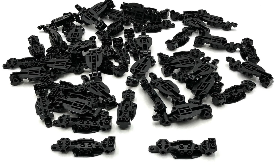 Lego 50 New Black Vehicles Base 3 x 9 x 1 1/3 Formula 1 Race Car Base Axle Parts - Image 1 of 1
