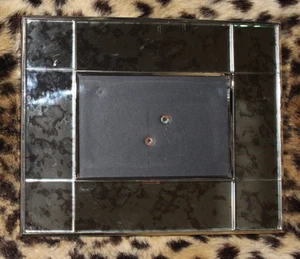 THOMAS O'BRIEN Clear Mirror Smokey Enhanced Picture Frame for 4" x 6" Photo VTG - Picture 1 of 3
