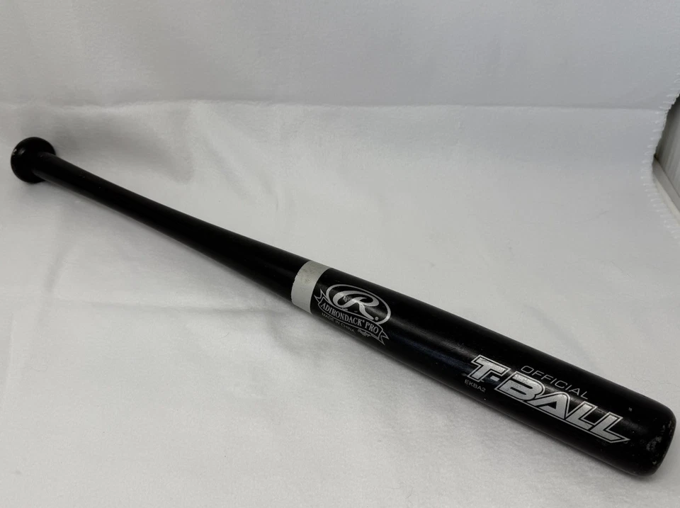 Rawlings Adirondack Pro 木制 EBBK2 官方 T 球棒黑色 25 英寸青少年儿童 — 第 1/4 张图片