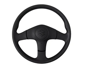 Steering Wheel With Horn Button Black For Suzuki Samurai SJ410 SJ413 Jimny - Picture 1 of 5