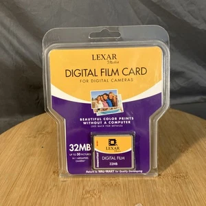 VTG LEXAR Media Compact Flash Memory Card 32MB For Old Digital Camera NEW SEALED - Picture 1 of 2