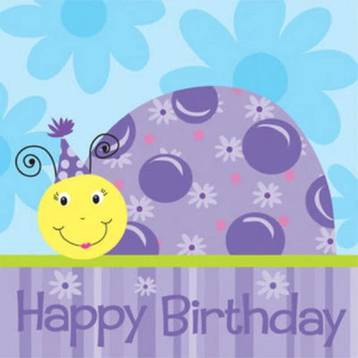 CREATIVE CONVERTING Lil' Ladybug HAPPY BIRTHDAY Lunch Napkins (16) - Party Supplies