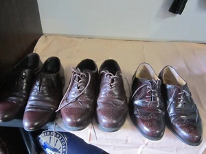 (3 pares) Zapatos de vestir vintage de cuero/superior para hombre talla 7,5 excelentes coleccionables. - Imagen 1 de 19