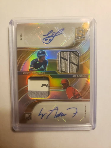 🔥#'d 5/10🔥2021 Spectra Gold Hyper Prizm Leody Taveras/Jo Adell RPA #RDJA-LJ