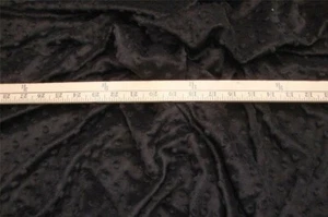 Minky Dimple dot soft cuddle fabric by the yard 60" wide-Black - Picture 1 of 1