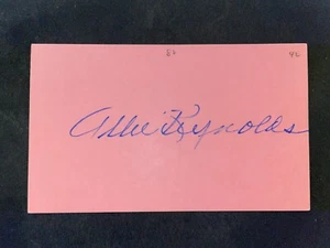 1940s YANKEES: Allie Reynolds, SIGNED 3x5 (JS) - Died 1994 - Picture 1 of 1
