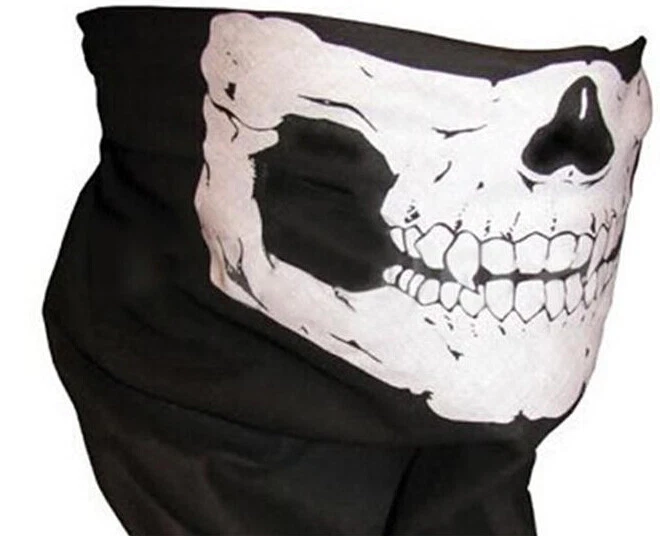 BANDANA ARMY BIKER SKULL MASKE TOTENKOPF SCHÄDEL MOTORRAD KARNEVAL STURMHAUBE - Bild 1 von 4