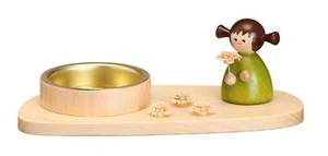 Tealight Holder Angel with Star Green 13x4.5x5.5cm New Christmas Candle Holder - Picture 1 of 1