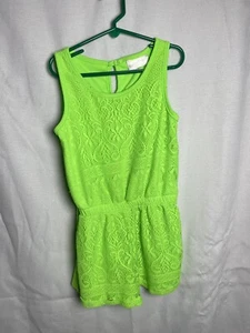 Bobby Brooks Neon Green Jumper Girls Size Small Sleeveless Size 10/12 - Picture 1 of 4