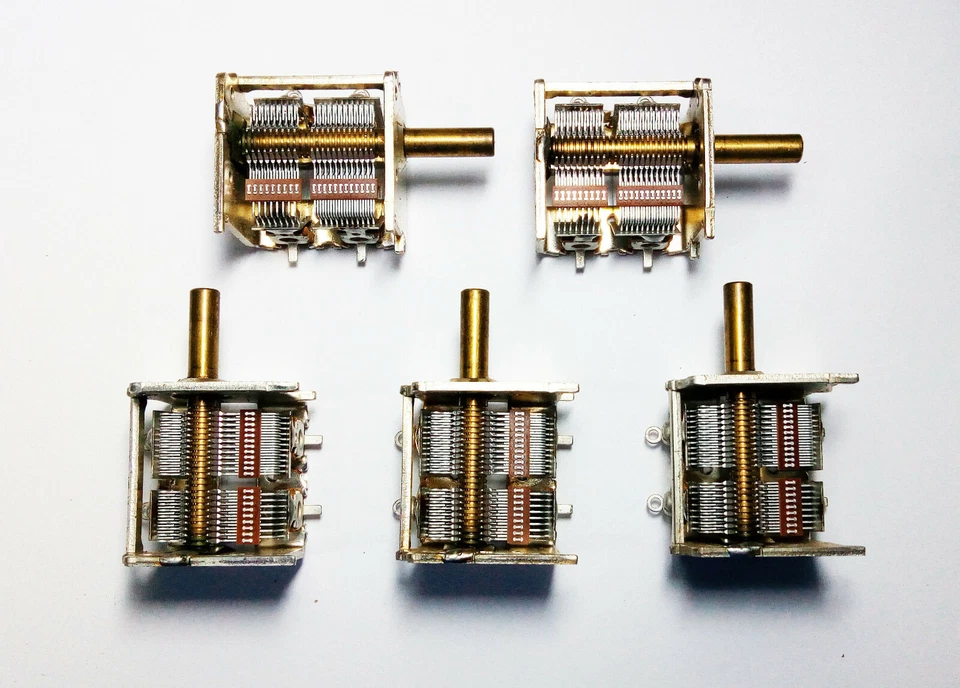5 X capacitor variável ALPS 25 - 450pf para rádio cristal ondas curtas AM MW presunto ATU - Imagem 1 de 4