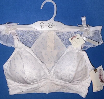 Jessica Simpson Intimates 2 Piece Set Size Small Bralette & Thong White Bridal - Image 1 of 4