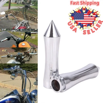 Handlebar Spike 1" Hand Grips For Harley Touring Road King Street Glide Softail - Image 1 of 4