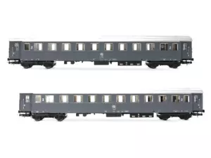 Rivarossi HR4368 Set 2 carrozze FS Bz 33010 2'cl tipo 1946 , grigio ardesia - Foto 1 di 2