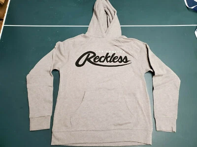 New Young and Reckless Y&R Big R Script Mens Hoodie Heather Gray Free Ship - Image 1 of 4