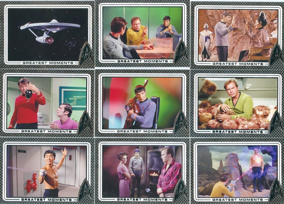 Star Trek 50 Aniversario Completo 100 Cartas Lámina de Plata Base Set más 2 Vacías Foto 1 de 4