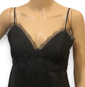 Black Lace Gothic Slip Dress Size 6 side zip Sexy Party NWT Whimsigoth Fairy - Picture 1 of 7