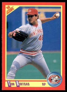 1990 Score Tim Birtsas Baseball Cards #408