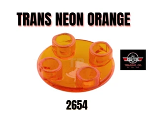 NEW LEGO Trans-Neon Orange Plate Round 2x2 Rounded Bottom (Boat Stud) 2654 Part - Picture 1 of 3