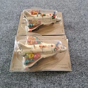 Space Shuttle Discovery Hand Crafted In Columbia Lot Of 2 - Picture 1 of 9