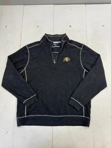 Tommy Bahama Black 1/4 Zip Colorado Buffaloes Pullover Sweater Mens Size Large - Picture 1 of 6