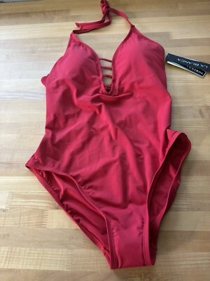La Blanca Red Swim Suit NWT $119 Size 8 Halter - Image 1 of 4