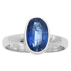 Faceted Natural Blue Kyanite 925 Sterling Silver Ring S85 Jewelry R 1001