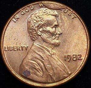 1982 Lincoln Memorial Cent | Mint Error | Obverse Cud 